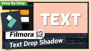 Text Drop Shadow Effect  Filmora 12 amp 13 Tutorial [upl. by Ntsyrk370]