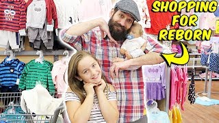 Shopping with Newborn Reborn Baby Doll at Walmart Reborn Boy Oliver [upl. by Suoivart]