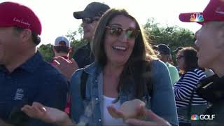 Corey Conners wife Malory at the Valero Texas Open [upl. by Center]