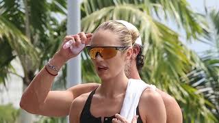 Candice Swanepoel Flaunts Her Toned Figure in Miami [upl. by Schnorr]