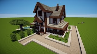 MINECRAFT FAMILIENHAUS bauen TUTORIAL HAUS 90 [upl. by Lehacim]