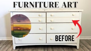 Transform your Boring Dresser with Decoupage Paper Furniture Makeover [upl. by Fadas]