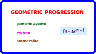 Geometric Progression [upl. by Bloem]