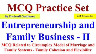 circumplex model MCQ circumplex model of marriage Entrepreneurship and Family Business MCQ [upl. by Assin635]