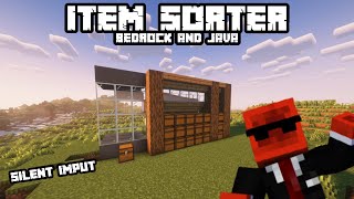 How to make a item sorter in Minecraft Bedrock amp Java [upl. by Alesram]