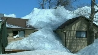 Ice Tsunami Video Photos Wall of Ice Rises Out of Lake Destroys Homes [upl. by Leakim]