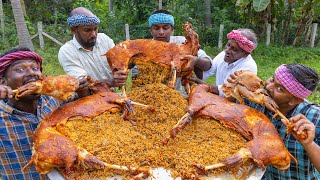 INSIDE MUTTON BIRYANI  Full Goat Mutton Cooking with Stuffed Biryani  Mutton Inside Biryani Recipe [upl. by Aseneg]