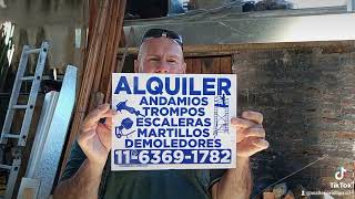 Alquiler de Andamios trompos  escaleras y martillos demoledores 1163691782 [upl. by Gladstone]