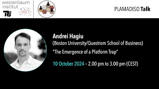 “The Emergence of a Platform Trap” Andrei Hagiu [upl. by Xuerd]