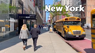 Walking Billionaires Row NYC  USA Streets Tour  New York City 4k Walk [upl. by Norraj]