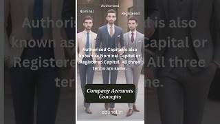 What is Authorised Capital  Company Accounts  Issue of Shares  shortsvideo shortsfeed [upl. by Hnamik414]