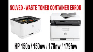 HP 150nw  150a  178nw  179fnw Replace or install waste toner container [upl. by Cristabel]