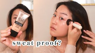 NEW elf Soft Glam Satin Foundation wear test on DRY skin [upl. by Othilia]