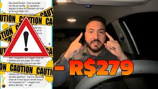 absurdo 🚨UBER SE NEGA A PAGAR R279 REAIS VIAGEM e DESCONTA DO MOTORISTA [upl. by Etteuqaj]