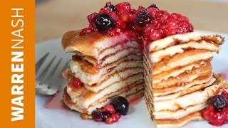 Protein Pancakes Recipe with Protein Powder  In 60 seconds  Recipe by Warren Nash [upl. by Lotson]