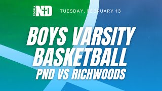 PND Boys Varsity Basketball vs Richwoods [upl. by Llenroc313]