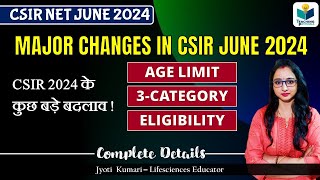 Major Changes in CSIR NET June 2024  Eligibility  Categories  Age Limit [upl. by Ybroc]