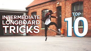 10 EASY TO LEARN LONGBOARD TRICKS intermediate [upl. by Satterfield806]