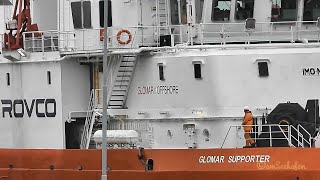 Windpark Versorgerschiff GLOMAR SUPPORTER HOAL IMO 9394301 offshore Supply Ship Seeschleuse Emden [upl. by Katrina]