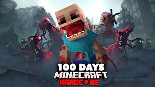 I Spent 100 Days in an Evolved Parasite Outbreak in Hardcore Minecraft Heres What Happened [upl. by Idihsar]