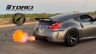 Tomei VS Fast Intentions on my Supercharged 370Z  HUGE flames [upl. by Ojyram]