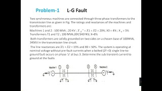 Problem  1  Finding Fault Current in LG Fault  Unsymmetrical Fault Analysis  PSA [upl. by Sophronia]