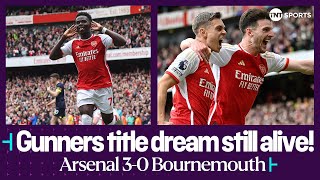 FULLTIME SCENES Arsenal beat Bournemouth to go four points clear at top of the Premier League 🔴 [upl. by Iv]