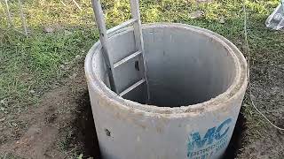 Hand digging a well for water in the UK with concrete drainage rings Off grid water [upl. by Erlewine]