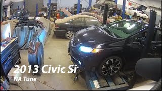 2013 Civic Si  NA Dyno Tune with Crackle and Pop Decel [upl. by Ydissak]