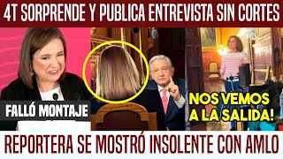 4T PUBLICA ENTREVISTA SIN CORTES REPORTERA SE PORTÓ INSOLENTE BEATRIZ CASI LA CORRE [upl. by Skcirdnek825]