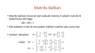 Algeo 01 Review Matriks [upl. by Spalding]