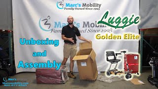 Luggie Golden Elite Unboxing and Assembly  Folding Travel Scooter That Fits in a Suitcase [upl. by Einhpets]