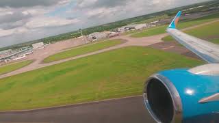 Jet 2 737800 Take off AMAZING Thrust Reduction Sound STANSTED [upl. by Aicyle47]