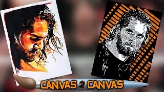 Seth Rollins gets Rebuilt Redesigned and Repainted WWE Canvas 2 Canvas [upl. by Ogawa595]