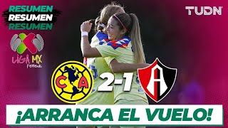 Resumen y goles  América 21 Atlas  Liga Mx Femenil  CL2024 J1  TUDN [upl. by Ellenyl18]