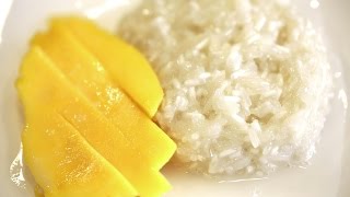 SWEET STICKY RICE WITH MANGO Khao Niao Mamuang [upl. by Foss]