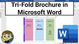 Make a Trifold Brochure in Word [upl. by Anerol]