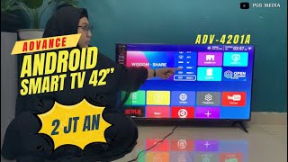 TELEVISI ADVANCE 42 INCH ADV4201A  ANDROID SMART TV [upl. by Michel384]