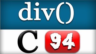 div Function in C Programming Language Video Tutorial [upl. by Orling]