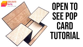 Open To See Pop Card Tutorial by Srushti Patil [upl. by Latrell]