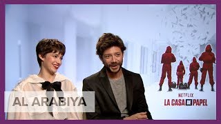 La Casa de Papel’s Álvaro Morte and Úrsula Corberó talk hotlyanticipated Part 3 [upl. by Chud423]