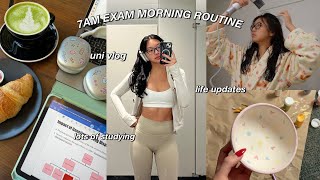 uni vlog productive 7am exam morning routine NEW hair care routine internship amp life updates 🧃 [upl. by Amik]