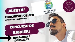 Concurso de Barueri professor 2024 Hora aula de 2915 e como se inscrever [upl. by Henni]