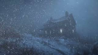 Snowbound Cottage in a Blizzard  Rest to the Whispers of Howling Winds [upl. by Naasah994]