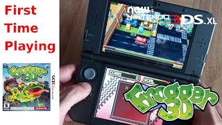 Frogger 3D Nintendo 3DS First Time Playing [upl. by Enrobso]