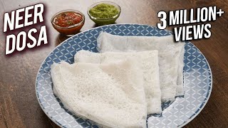 Quick And Easy Neer Dosa Recipe  Mangalore Style Neer Dosa  Special Dosa Recipe  Varun [upl. by Myrna]