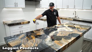 Use Epoxy To Coat Existing Countertops To Make Them Look Like Real Stone  Step By Step Explained [upl. by Alard]