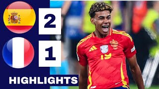 Spain vs France 21 HIGHLIGHTS amp ALL GOALS  EURO 2024  Lamine Yamal Goal vs France [upl. by Kazimir]