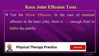 Knee Joint Effusion Tests [upl. by Leinto]