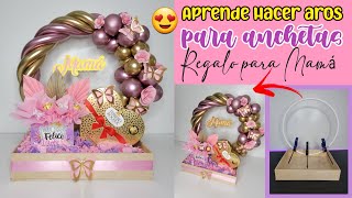 COMO HACER AROS PARA TUS ANCHETAS 😍ARREGLO CON CHOCOLATES FERRERO PARA MAMA [upl. by Ajan878]